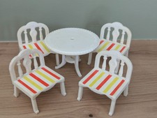 Sylvanian Families Vintage patio table and four chairs