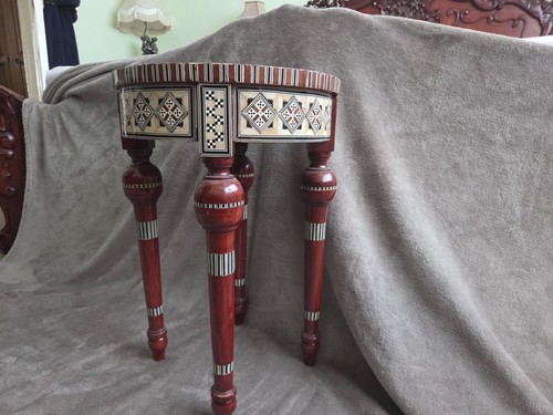 Handmade wooden end table - wooden,