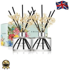 Elegant White Jasmine Reed Diffuser 6.7oz 2Pack - Customizable Scent Control