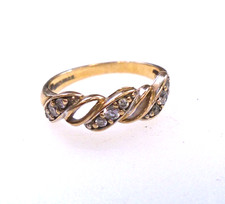 9ct Yellow Gold Hallmarked Cubic Zirconia Ring Weight 2.5 Grams Size N