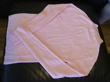 Ladies pale pink ribbed knit long sleeved turtle neck top size XS NWOT Jumper