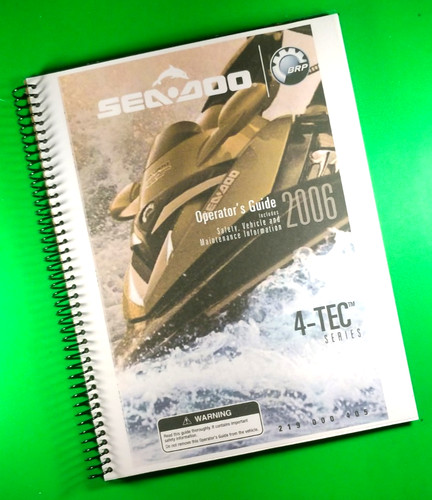 Owners manual for - manual, seadoo