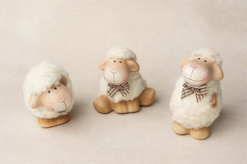Set rustic sheep - set, 3
