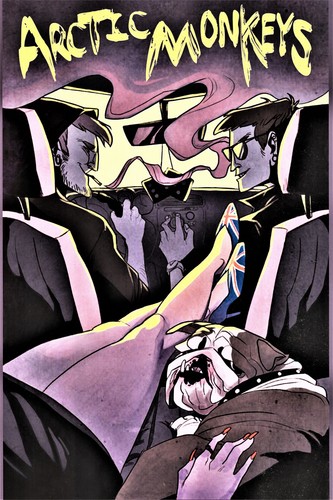Arctic monkeys concert poster - monkeys,