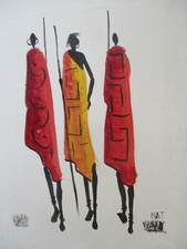 African Tribal Spear Hunters 