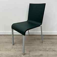 Vitra .03 Conference Chair, Stackable, Dark Green Plastic, Grey Frame