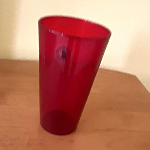 Ikea red glass tumbler 300ml - ikea,