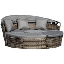 Outsunny Rattan Garden Daybed