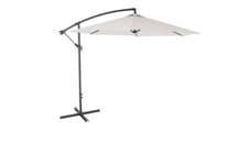 3m Hanging Banana Cantilever Umbrella Light Grey - grade B return RRP £79.99