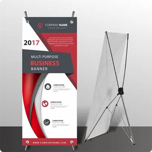 Pop banner with - x,