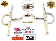 myler Snaffle Full Cheek Mullen Barrel Copper Roller double bend flat Horse bit