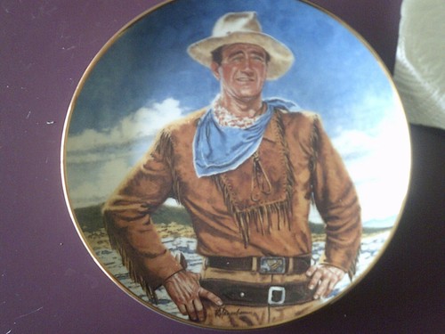 John wayne commemorative plate - john,
