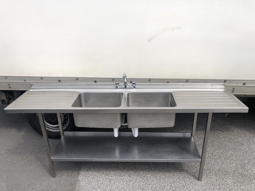 Sink double bowl stainless