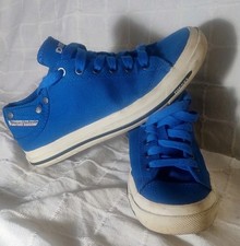 Diesel Industry Trainers Blue Canvas Size 5  Good Condition
