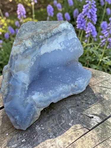 Blue lace agate druzy - agate,