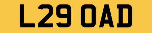 Load number plate l29 oad - load,
