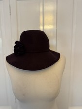 M&S purple wool felt cloche