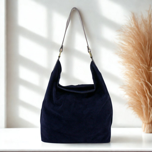 Real suede bucket shoulder bag - real,