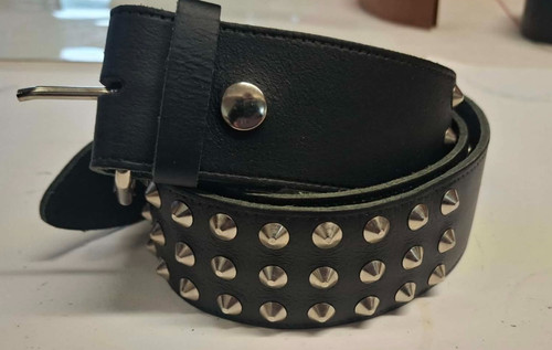 Leather studded belt - studded,