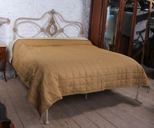 antique Impressively detailed all iron no end platform bed