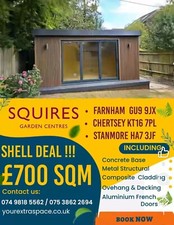 Garden Room SHELL ONLY concrete base START IN 2 WEEKS / £700 PER SQM