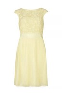 Ted Baker Aliana Yellow Dress Women's Size 1 UK 8 Brand New with Lace Detail