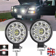 2x 3"INCH Round LED Work Light Pods Flood SPOT Lights For Truck Off Road Tractor
