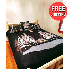 Rustic Cedar Log Bed Queen