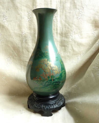 Vintage foochow lacquer vase - vintage,