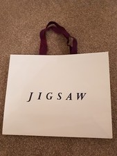 Jigsaw White Paper Medium Carrier Bag 16" x 12" - 41cm x 31cm