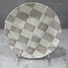 Set 4 Checkered 6.5” Brown