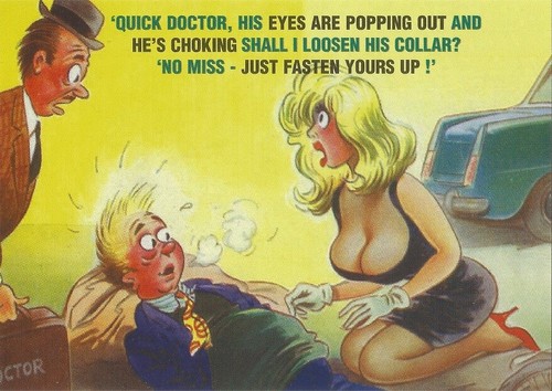 Bamforth saucy postcard - postcard, quick