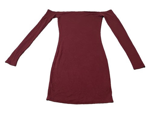 Garage off shoulder burgundy - garage,
