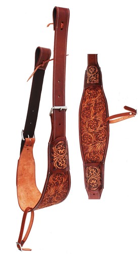 Horse western floral tooled - western,