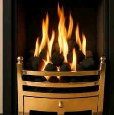 16" inch Fire Fret Bauhaus Brass Antique for Gas or Electric fire New