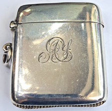 Antique Silver Vesta Case 1911