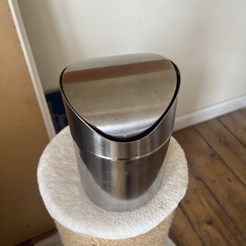 Mini stainless steel bin - stainless, with