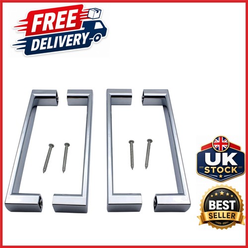 Chrome shower door - chrome, handle