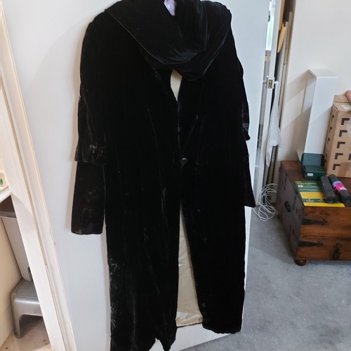 1920s evening coat velvet - 1920s,