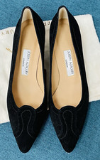 Ladies' Joseph Azagury black suede court heels size 38 5 UK
