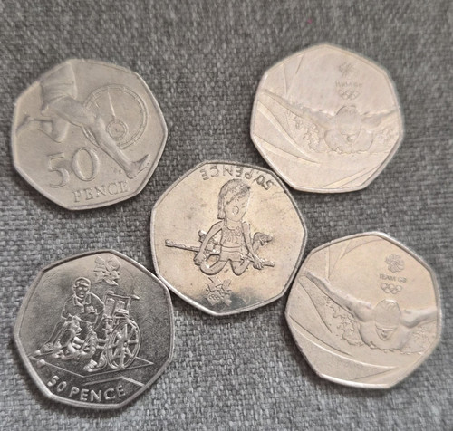 Job lot olympic 50p coins - lot,