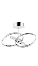 Endor Chrome Effect 3-Lamp LED Ceiling Light – Modern Acrylic & Aluminium Design