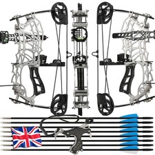 13" Mini Compound Bow Arrow Set 15-32lb Archery Shooting Right Left Hand Hunting