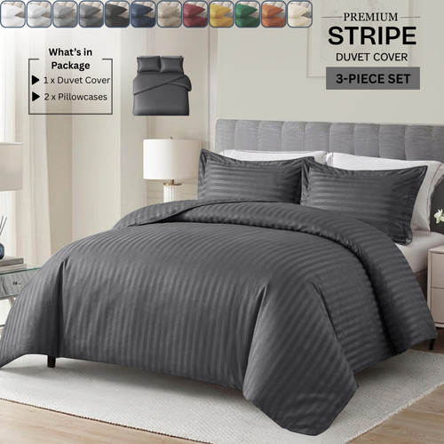 Egyptian stripe duvet quilt - egyptian,