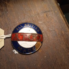 ATCO Lawn Mower 'British Made' Enamel badge from Magneto cover c. 30's 40's
