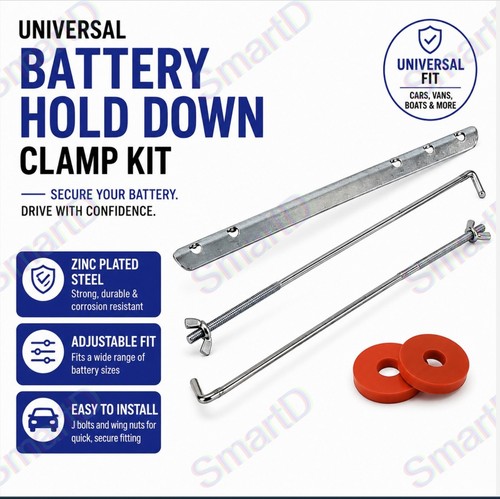 Battery hold down clamp - battery,