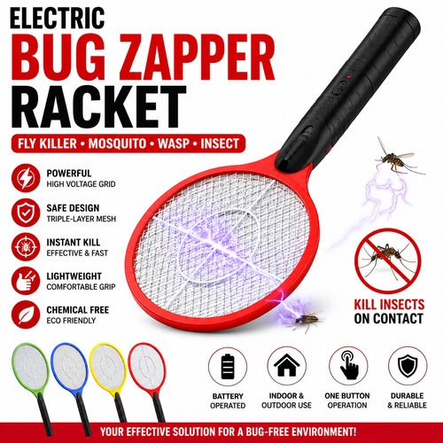 Electric bug zapper racket fly - zapper,