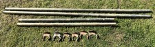 4 Scaffold Poles ( 2 approx. 8ft, 2 approx. 5ft) & 6 Scaffold Clips 