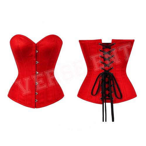 Women red satin overbust - women's,