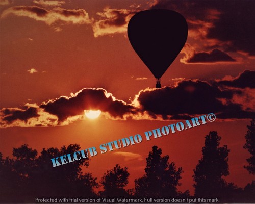 Hot air balloon sunset - hot,